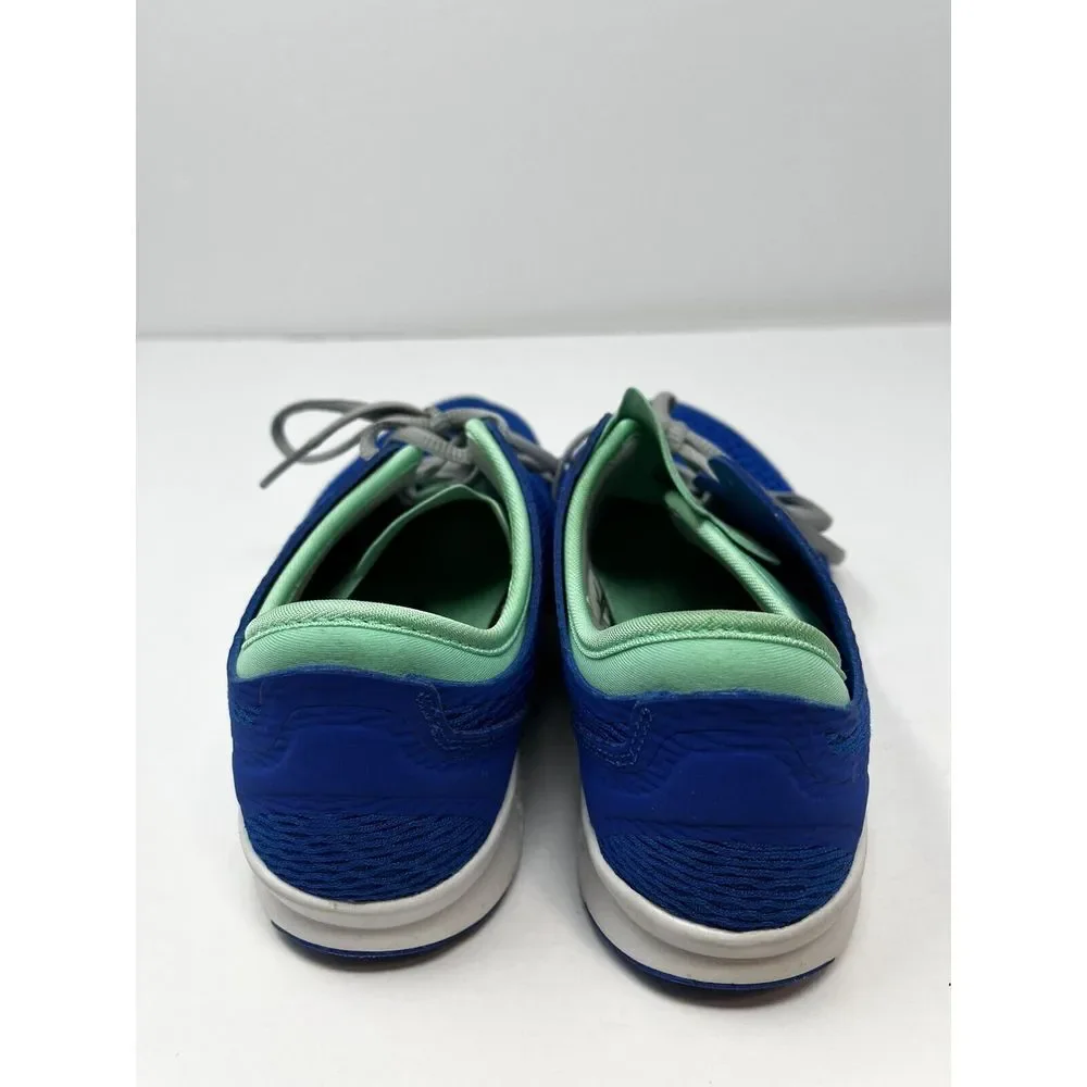 Nike Womens Size 6 Blue White Green Zoom Fit Training Sneakers 704658-401‎